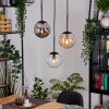 Gastor Hanglamp, Kogellampje, Hanglamp Amber, Duidelijk, Rookkleurig, 3-lichts