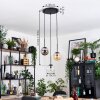 Gastor Hanglamp, Kogellampje, Hanglamp Amber, Duidelijk, Rookkleurig, 3-lichts
