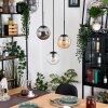 Gastor Hanglamp, Kogellampje, Hanglamp Amber, Duidelijk, Rookkleurig, 3-lichts