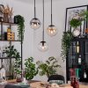 Gastor Hanglamp, Kogellampje, Hanglamp Amber, Duidelijk, Rookkleurig, 3-lichts