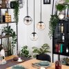 Gastor Hanglamp, Kogellampje, Hanglamp Amber, Duidelijk, Rookkleurig, 3-lichts