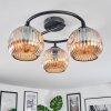 Ripoll Plafondlamp, Kogellampje Amber, 3-lichts