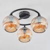 Ripoll Plafondlamp, Kogellampje Amber, 3-lichts