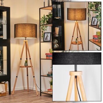 Flemming Staande lamp Natuurlijke kleuren, Zwart, 1-licht