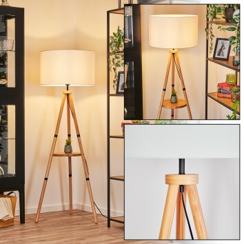 Flemming Staande lamp Natuurlijke kleuren, Zwart, 1-licht