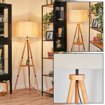 Flemming Staande lamp Natuurlijke kleuren, Zwart, 1-licht