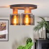 Mador Plafondlamp Natuurlijke kleuren, Zwart, 3-lichts