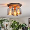 Mador Plafondlamp Natuurlijke kleuren, Zwart, 3-lichts