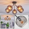 Koyoto Plafondlamp, Kogellampje 52 cm Rookkleurig, 5-lichts