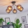 Koyoto Plafondlamp, Kogellampje 52 cm Rookkleurig, 5-lichts
