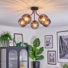Koyoto Plafondlamp, Kogellampje 52 cm Rookkleurig, 5-lichts
