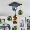 Koyoto Plafondlamp, Kogellampje Blauw, Goud, Groen, Koperkleurig, 5-lichts