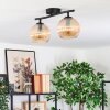 Koyoto Plafondlamp, Kogellampje Amber, 2-lichts