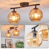 Koyoto Plafondlamp, Kogellampje Amber, 2-lichts