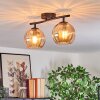 Koyoto Plafondlamp, Kogellampje Amber, 2-lichts