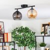 Koyoto Plafondlamp, Kogellampje Amber, Rookkleurig, 2-lichts