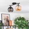 Koyoto Plafondlamp, Kogellampje Amber, Rookkleurig, 2-lichts