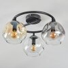 Ripoll Plafondlamp, Kogellampje Amber, Duidelijk, Rookkleurig, 3-lichts