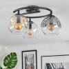 Ripoll Plafondlamp, Kogellampje Amber, Duidelijk, Rookkleurig, 3-lichts