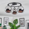 Ripoll Plafondlamp, Kogellampje Chroom, Rookkleurig, 3-lichts