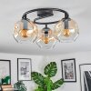 Ripoll Plafondlamp, Kogellampje Amber, Duidelijk, 3-lichts
