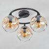 Ripoll Plafondlamp, Kogellampje Amber, Duidelijk, 3-lichts