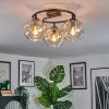 Ripoll Plafondlamp, Kogellampje Amber, Duidelijk, 3-lichts