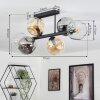 Ripoll Plafondlamp, Kogellampje Amber, Duidelijk, Rookkleurig, 6-lichts