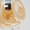 Ripoll Plafondlamp, Kogellampje Amber, Duidelijk, Rookkleurig, 6-lichts