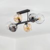 Ripoll Plafondlamp, Kogellampje Amber, Duidelijk, Rookkleurig, 6-lichts