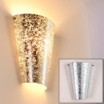 Zera Muurlamp Zilver, 1-licht