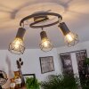 Baripada Plafondlamp Antraciet, Chroom, 3-lichts