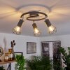 Baripada Plafondlamp Antraciet, Chroom, 3-lichts