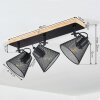 Panaguá Plafondlamp Hout licht, Zwart, 3-lichts