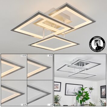 Marcus Plafondlamp LED Zilver, 1-licht