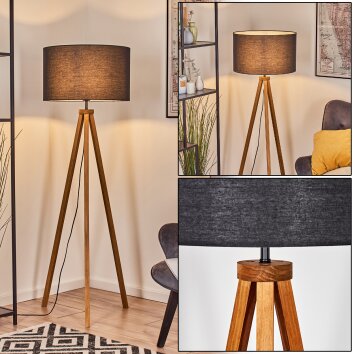 Flemming Staande lamp Natuurlijke kleuren, Zwart, 1-licht