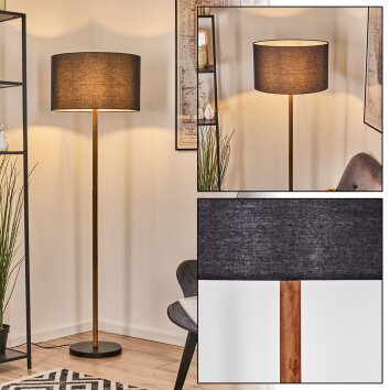 Flemming Staande lamp Natuurlijke kleuren, Zwart, 1-licht
