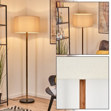 Flemming Staande lamp Natuurlijke kleuren, Zwart, 1-licht