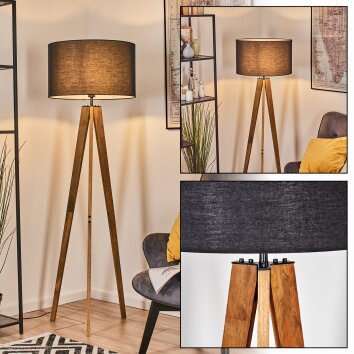 Flemming Staande lamp Natuurlijke kleuren, Zwart, 1-licht