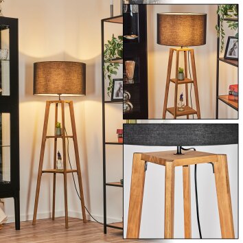 Flemming Staande lamp Natuurlijke kleuren, Zwart, 1-licht