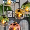 Koyoto Plafondlamp, Kogellampje Blauw, Goud, Groen, Duidelijk, Koperkleurig, 5-lichts