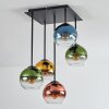 Koyoto Plafondlamp, Kogellampje Blauw, Goud, Groen, Duidelijk, Koperkleurig, 5-lichts