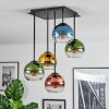Koyoto Plafondlamp, Kogellampje Blauw, Goud, Groen, Duidelijk, Koperkleurig, 5-lichts