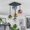 Koyoto Plafondlamp, Kogellampje Blauw, Goud, Groen, Duidelijk, Koperkleurig, Rookkleurig, 5-lichts