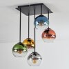 Koyoto Plafondlamp, Kogellampje Blauw, Goud, Groen, Duidelijk, Koperkleurig, Rookkleurig, 5-lichts
