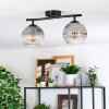Koyoto Plafondlamp, Kogellampje Duidelijk, Rookkleurig, 2-lichts