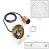 Koyoto Hanglamp, Kogellampje, Hanglamp Goud, 1-licht