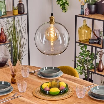 Koyoto Hanglamp, Kogellampje, Hanglamp Goud, 1-licht