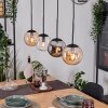 Gastor Hanglamp, Kogellampje, Hanglamp Amber, Duidelijk, Rookkleurig, 4-lichts