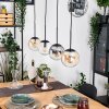 Gastor Hanglamp, Kogellampje, Hanglamp Amber, Duidelijk, Rookkleurig, 4-lichts
